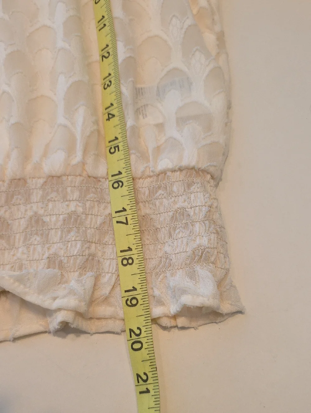 H&M Cream Sheer High Neck Victorian Ruffled Boho Mesh Blouse Top Size 4 Coquette